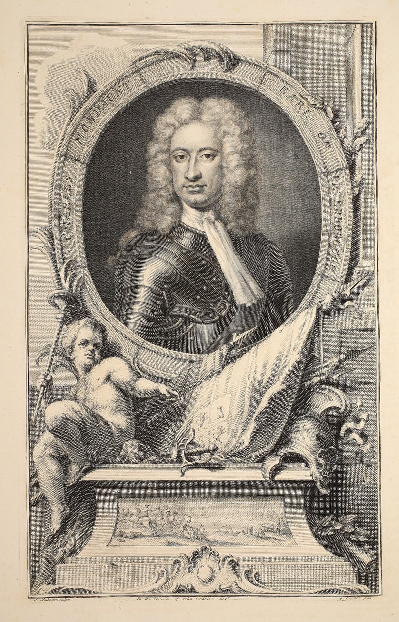 Porträt von Charles Mordaunt, Earl of Peterborough, Illustration aus 