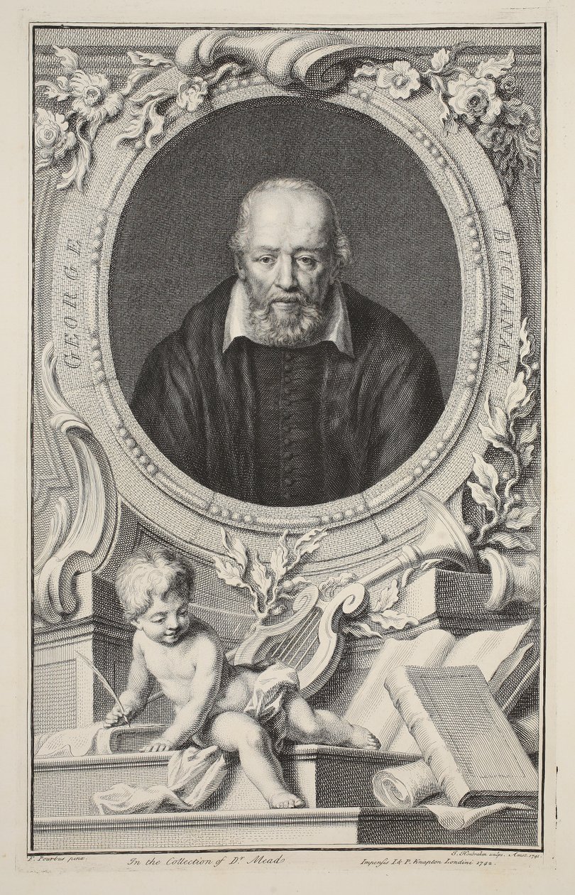 Porträt von George Buchanan, nach Frans Pourbus, Illustration aus 