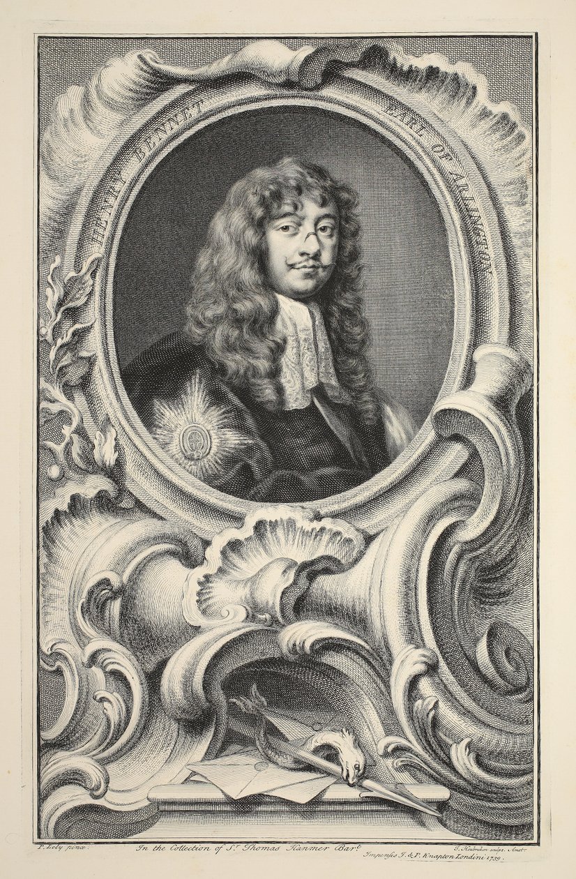 Porträt von Henry Bennet, Earl of Arlington, Illustration aus 