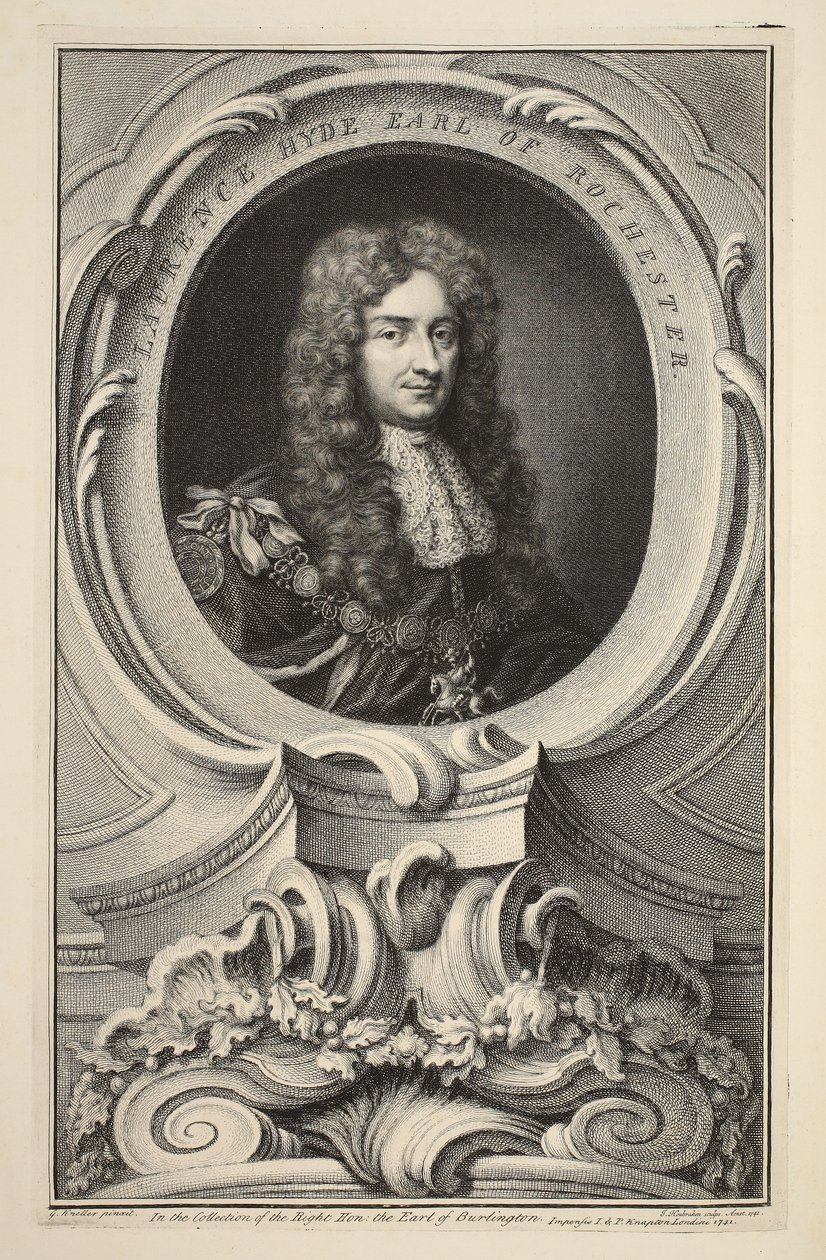Porträt von Laurence Hyde, Earl of Rochester, Illustration aus 