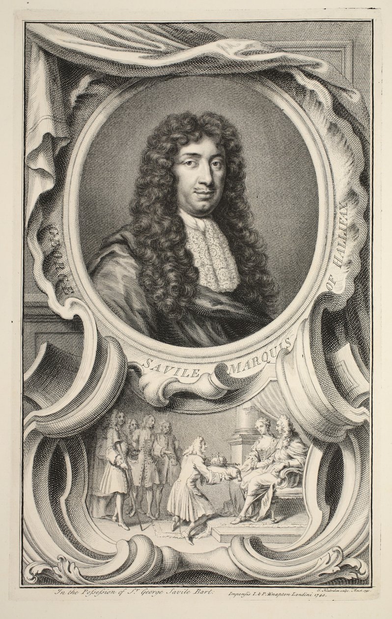 Porträt von Savile, Marquis von Halifax, Illustration aus 