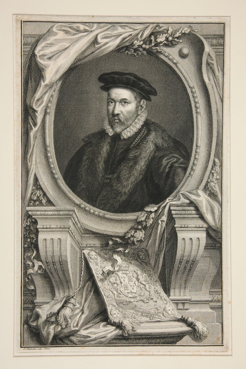 "Sir Nicholas Bacon" / Thomas Wilson von Jacobus Houbraken