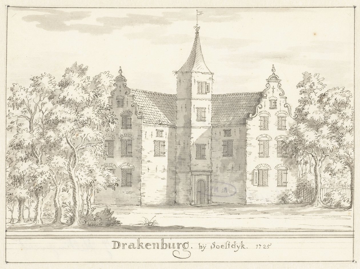 Das Schloss Drakenburg bei Soestdijk von Jacobus Stellingwerff