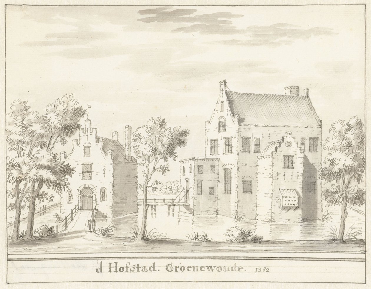 Das Schloss Groenewoude bei Woudenberg, 1382 von Jacobus Stellingwerff