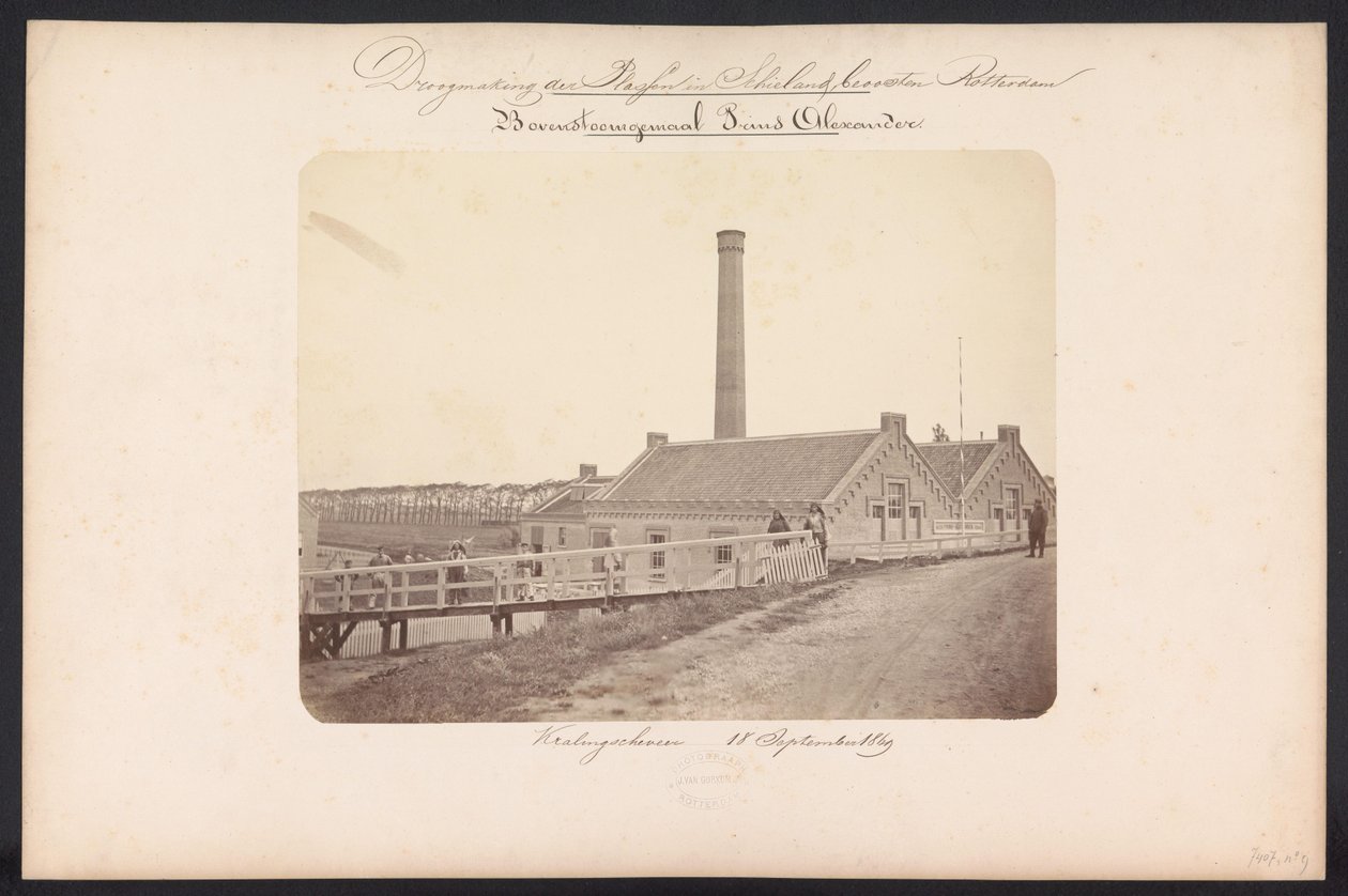 Bovenstoomgemaal Prins Alexander / Kralingscheveer 18 September 1869 von Jacobus van Gorkom jr.