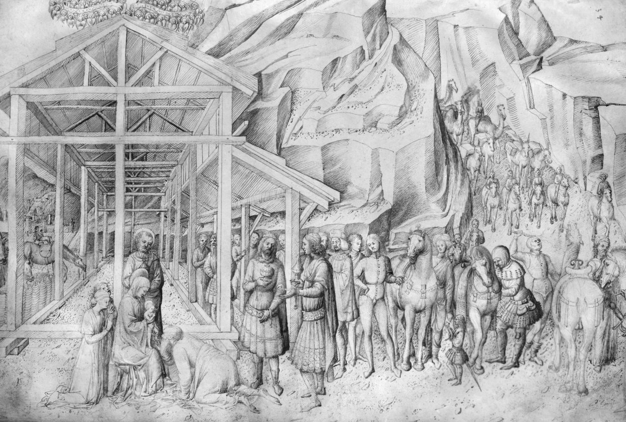 Anbetung der Könige, aus dem Album von Jacopo Bellini von Jacopo Bellini