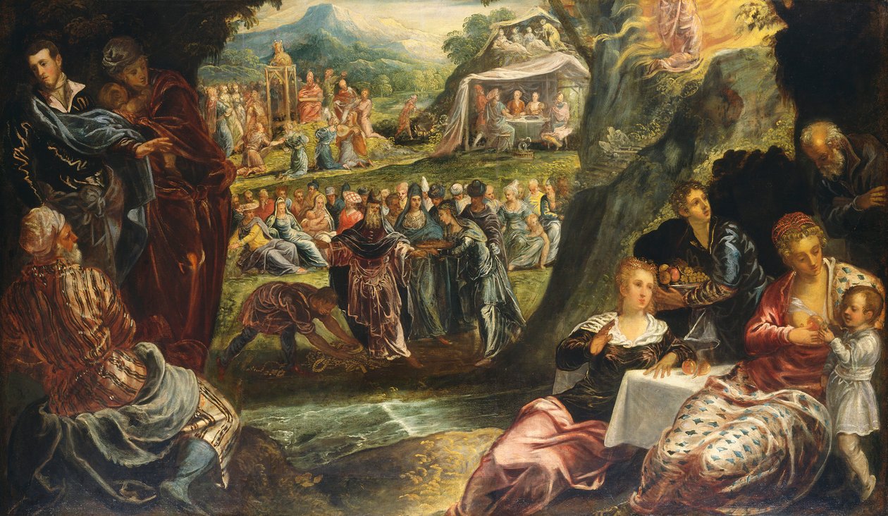 Die Anbetung des Goldenen Kalbs, ca. 1560 von Jacopo Robusti Tintoretto