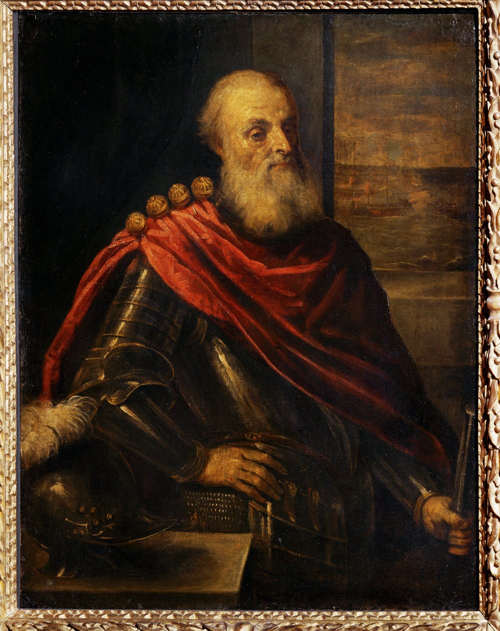 Porträt von Vincenzo Cappello, venezianischer Admiral, auch bekannt als Porträt von Nicolo Capello, "Gouverneur" einer Galeere von Jacopo (c.1480 1528) Palma