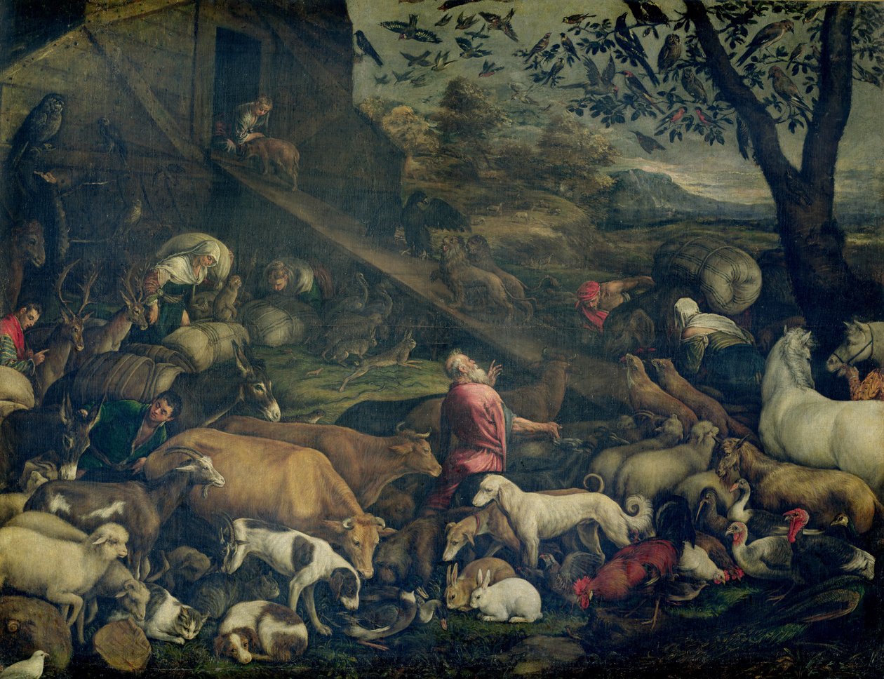 Tiere betreten die Arche von Jacopo Bassano