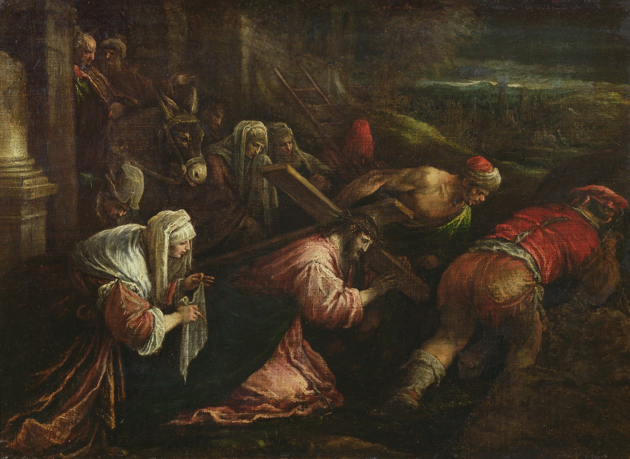 Christus trägt das Kreuz, ca. 1570-80 von Jacopo Bassano