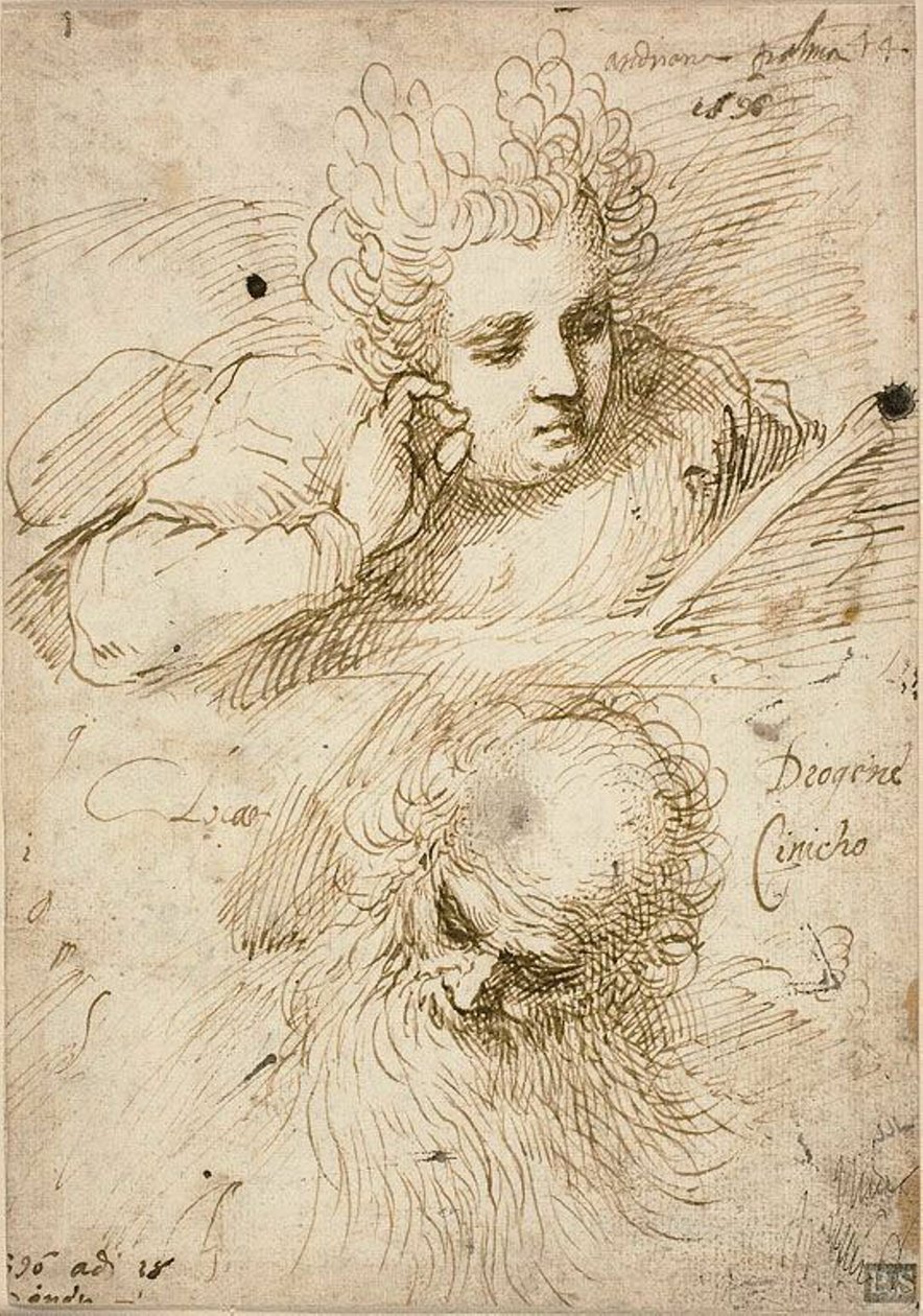 Andriana Palma und Diogenes der Kyniker von Jacopo Palma il Giovane