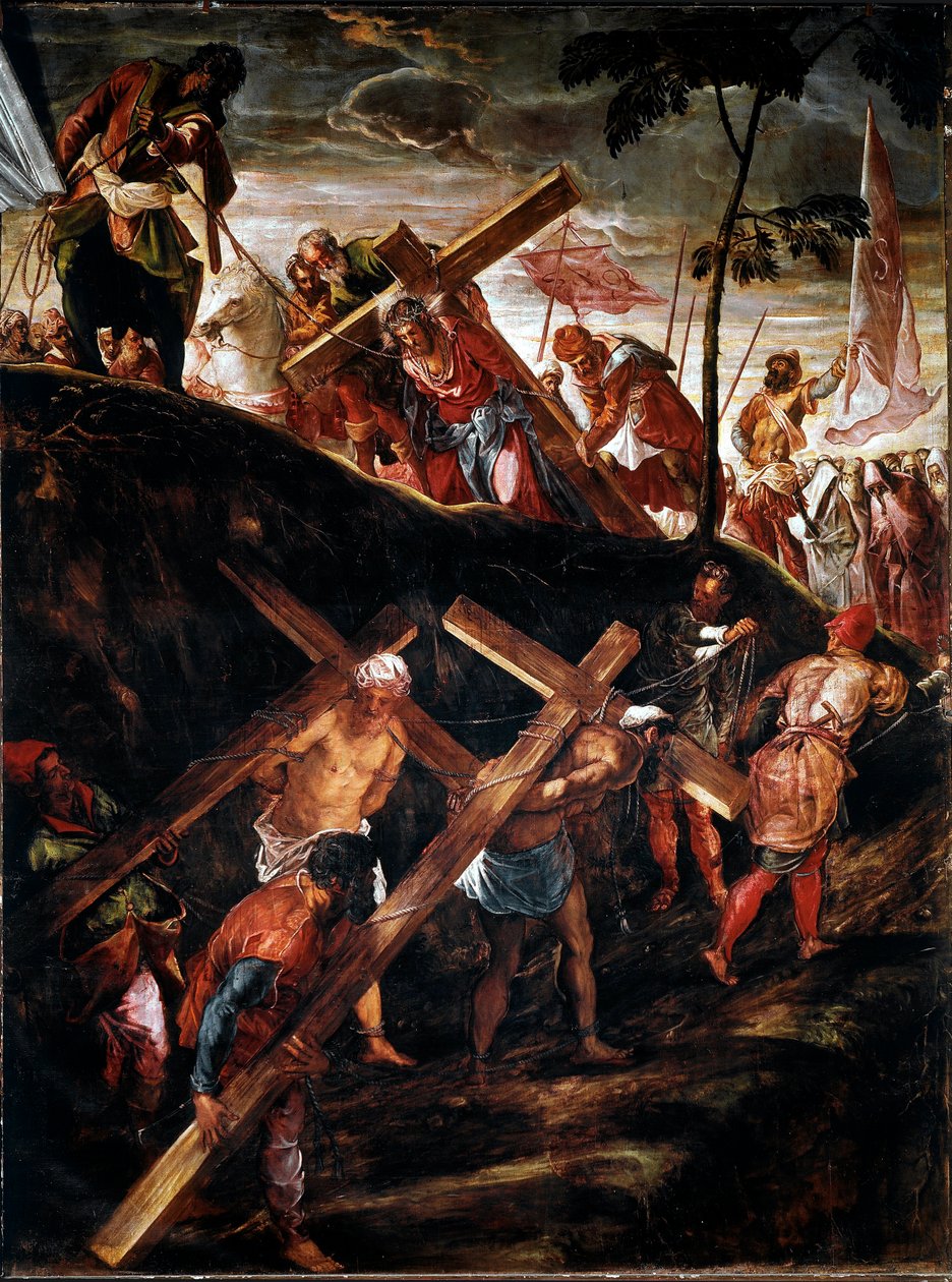 Der Kreuzweg (Die Kreuztragung) von Jacopo Robusti Tintoretto
