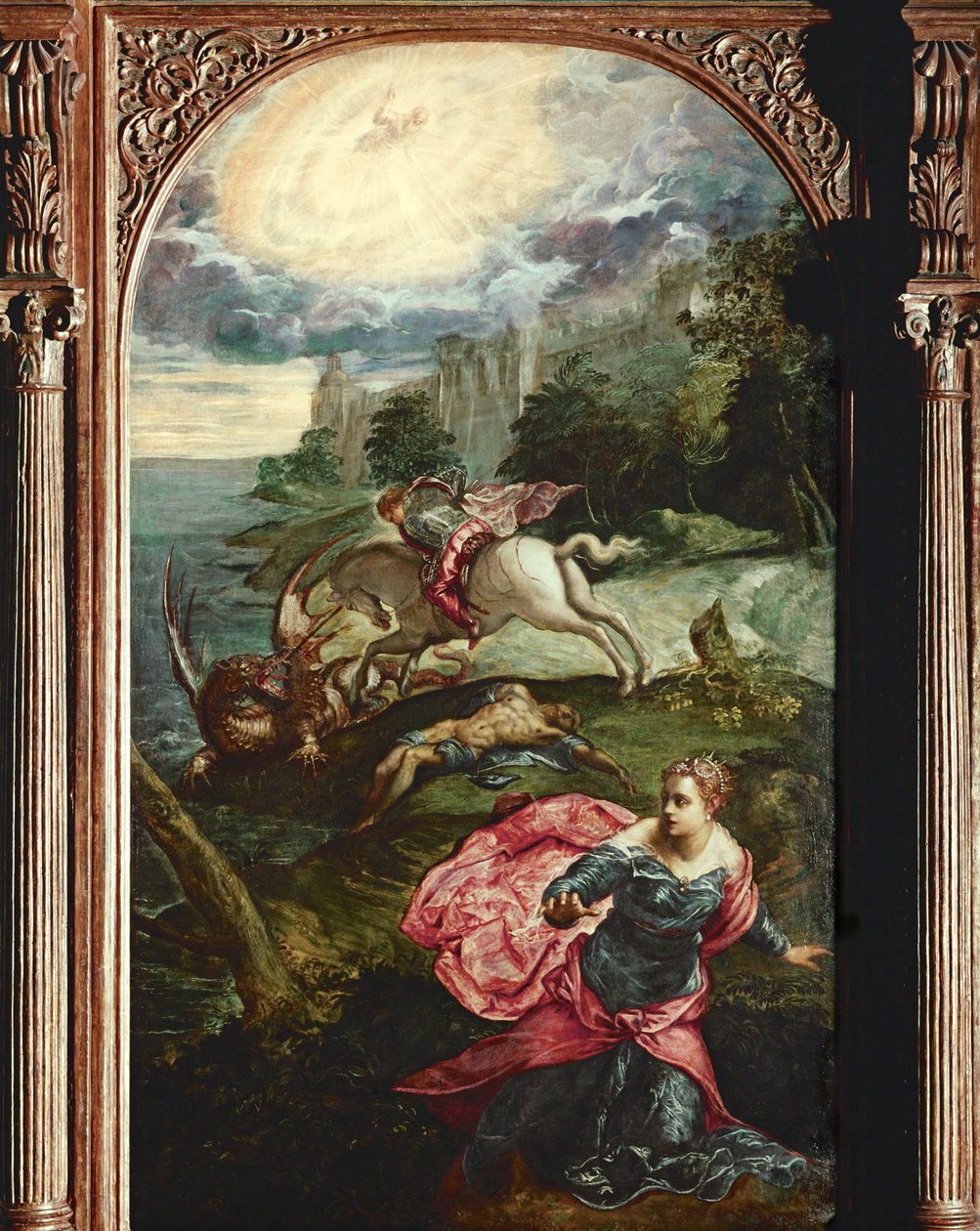 Sankt Georg und der Drache, um 1560 von Jacopo Robusti Tintoretto