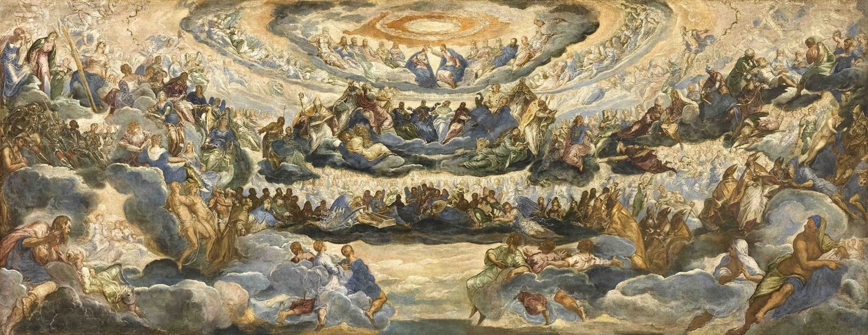 Die Krönung der Jungfrau im Paradies von Jacopo Robusti Tintoretto