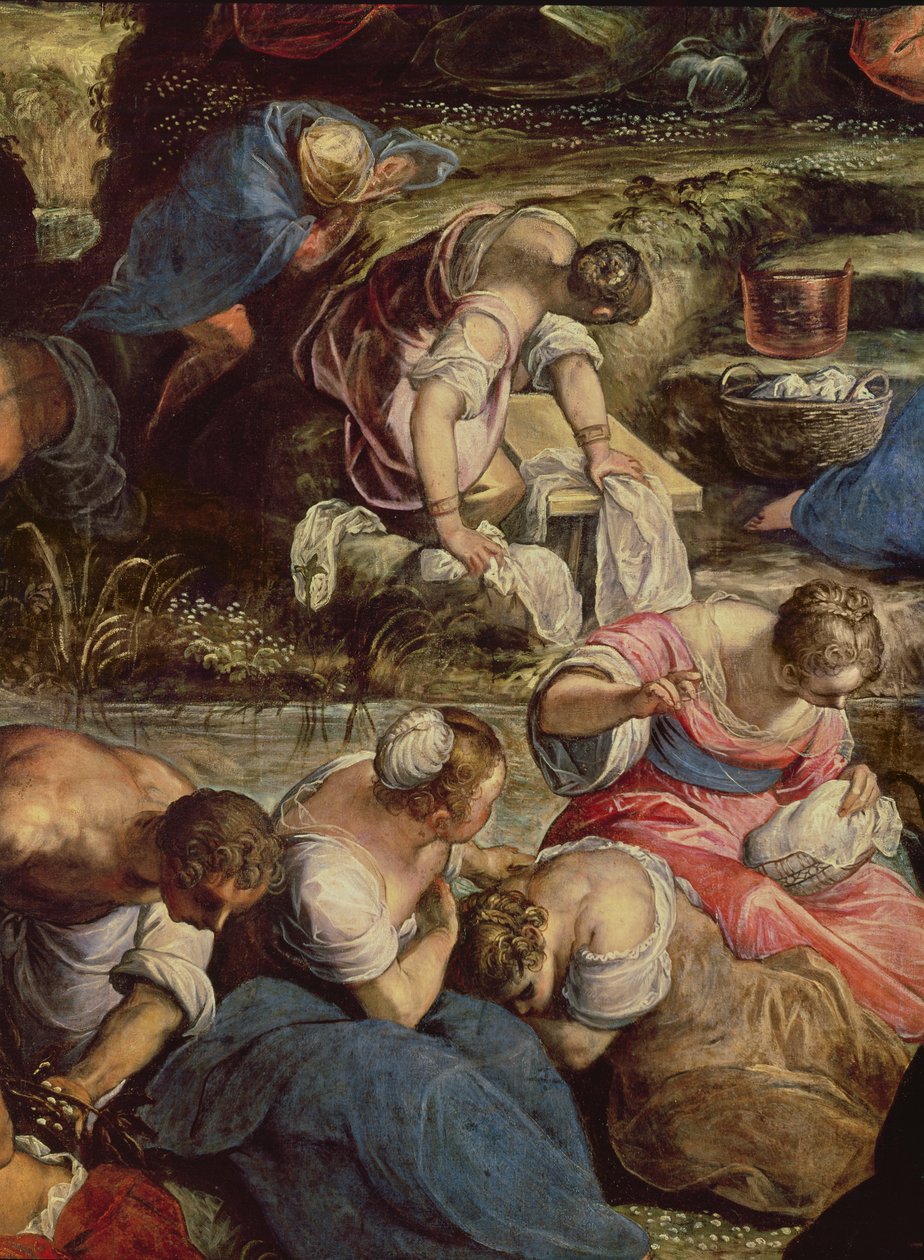 Das Sammeln von Manna (Detail) von Jacopo Robusti Tintoretto