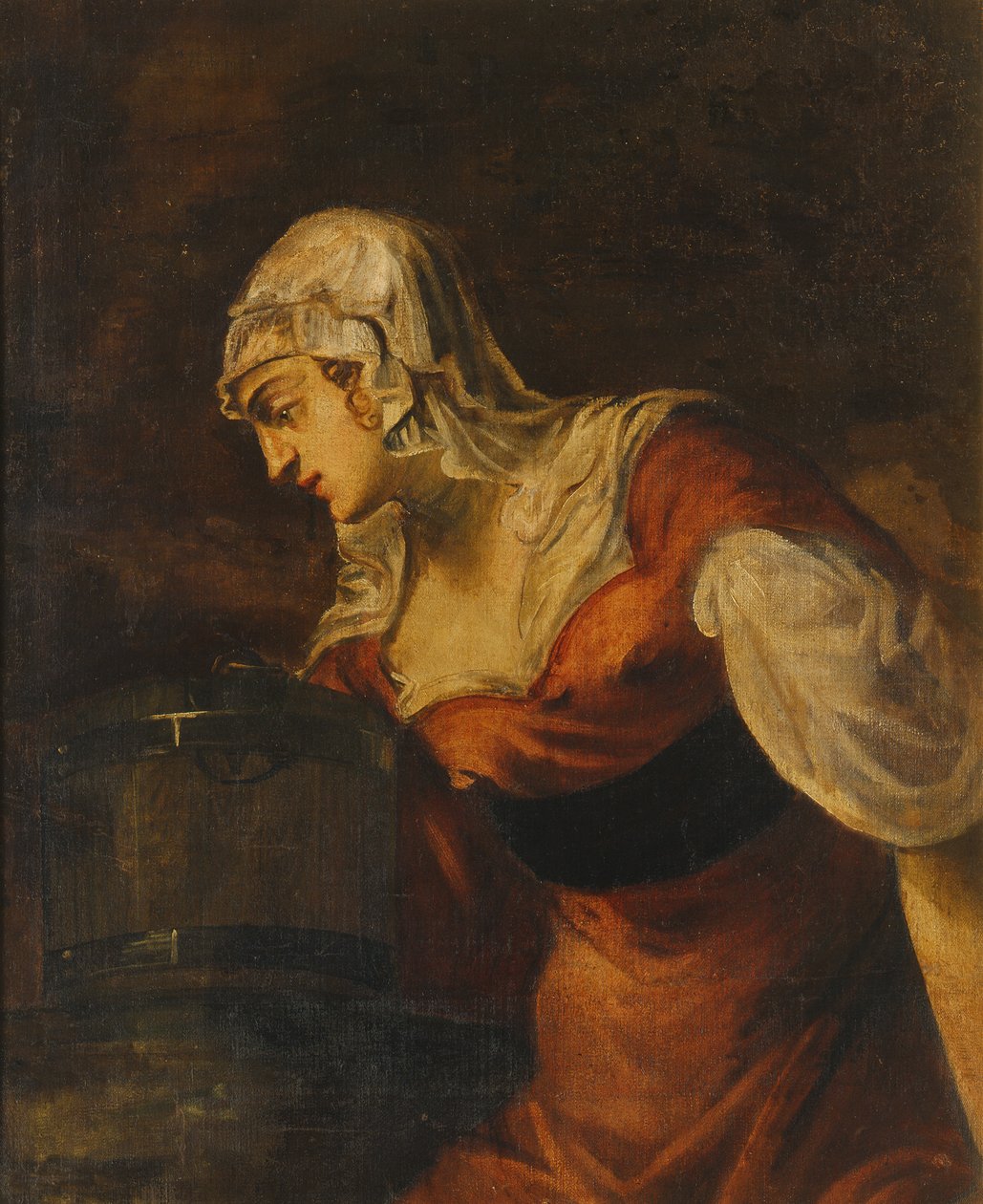 Die Frau von Samaria am Brunnen, ca. 1560 von Jacopo Robusti Tintoretto