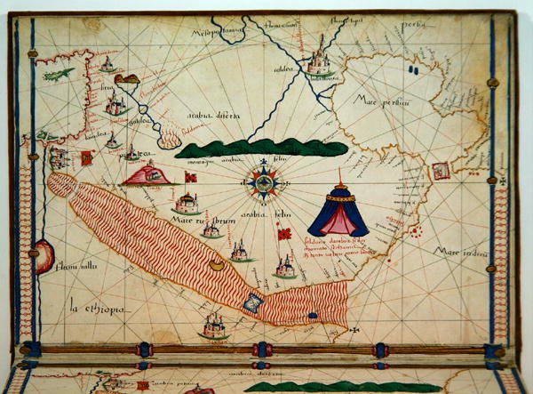 Karte des Roten Meeres, aus den Carte Geografiche von Jacopo Russo