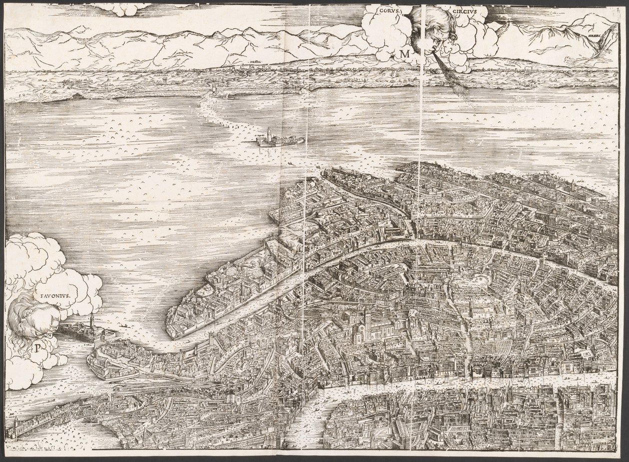 Ansicht von Venedig [oben links], 1500 von Jacopo de Barbari