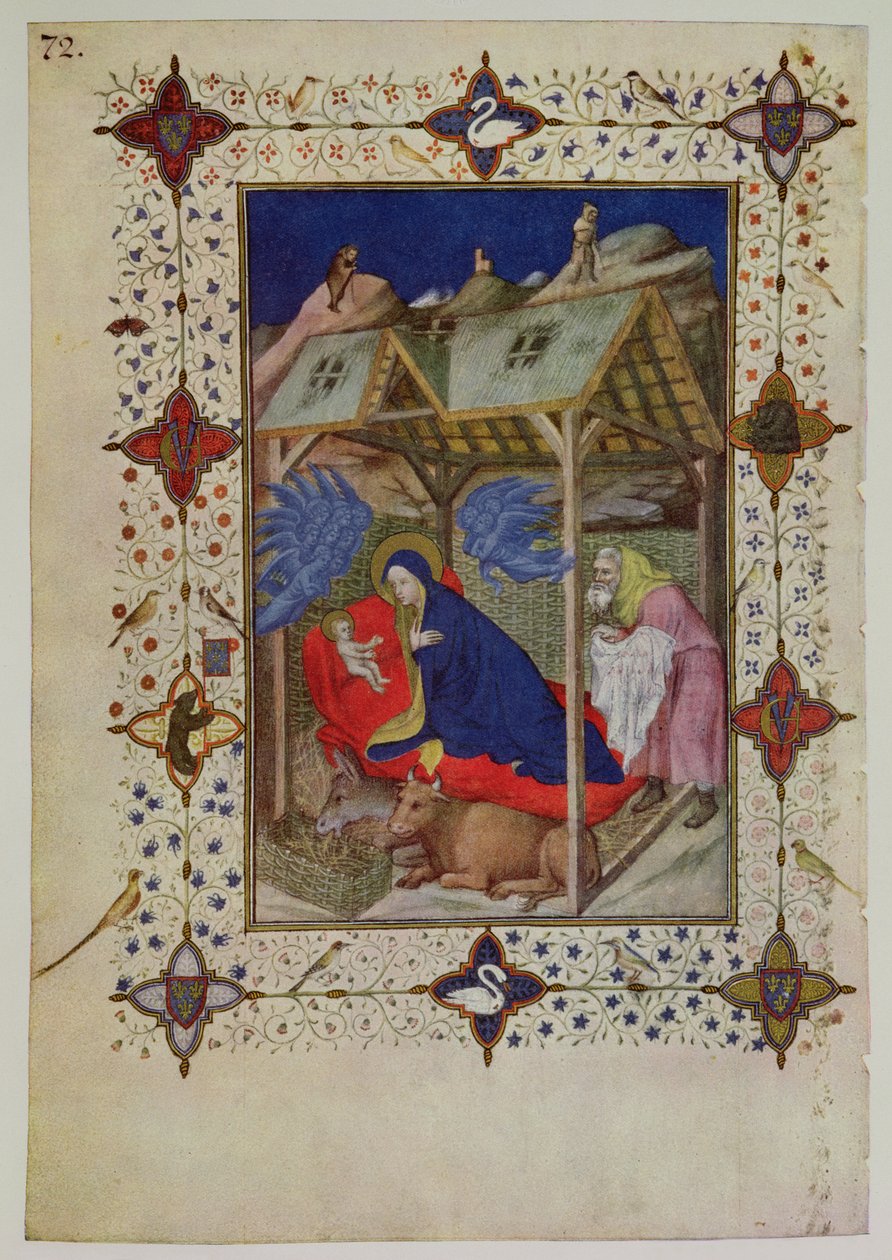 MS 11060-11061 Stunden von Notre Dame: Prime, Die Geburt Christi, aus den 
