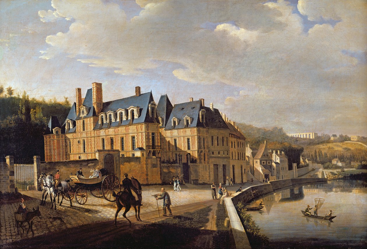 Chateau de la Chaussee bei Bougival von Jacques Francois Joseph Swebach