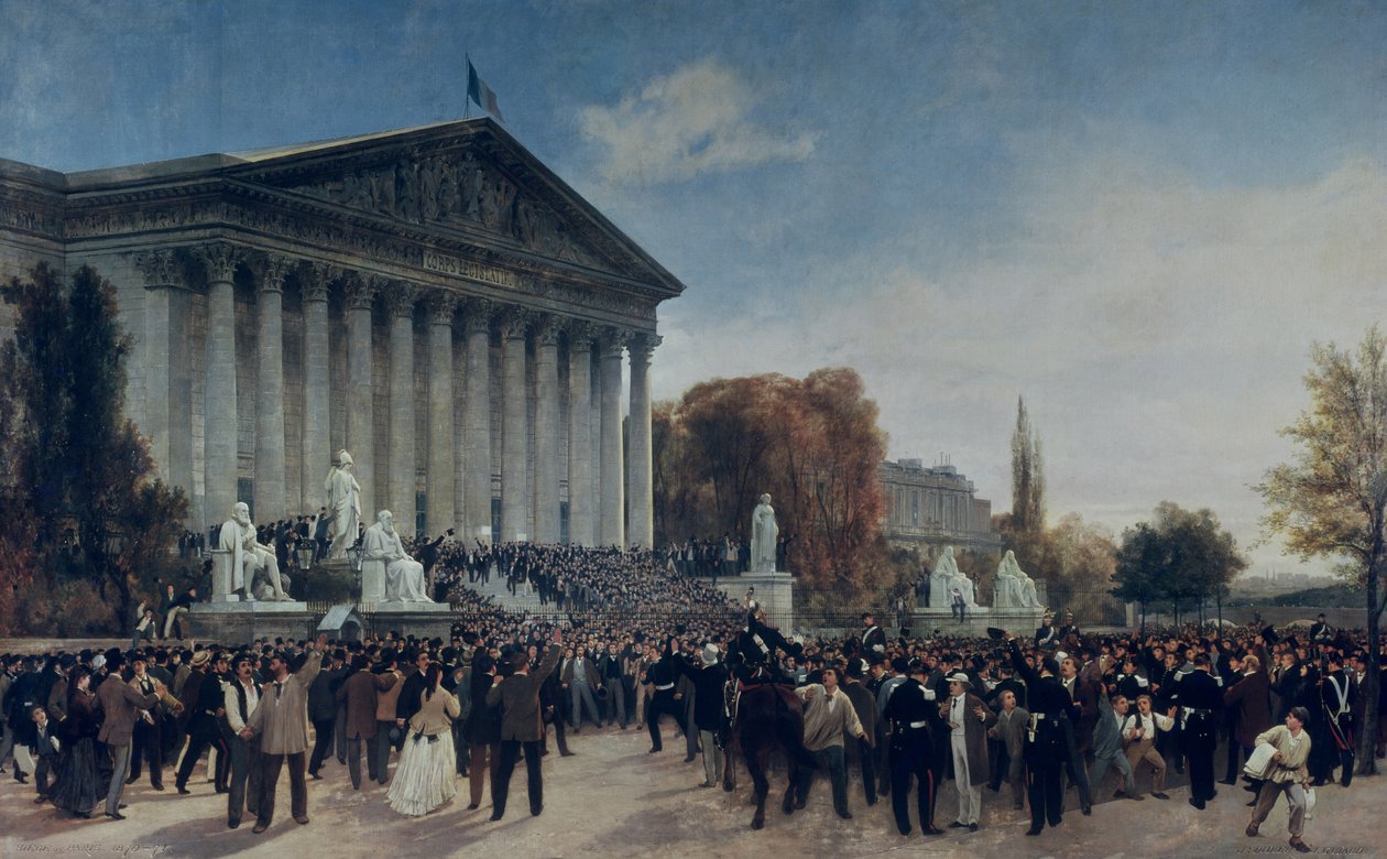 Der Palais du Corps Legislatif nach der letzten Sitzung am 4. September 1870 von Jacques Guiaud