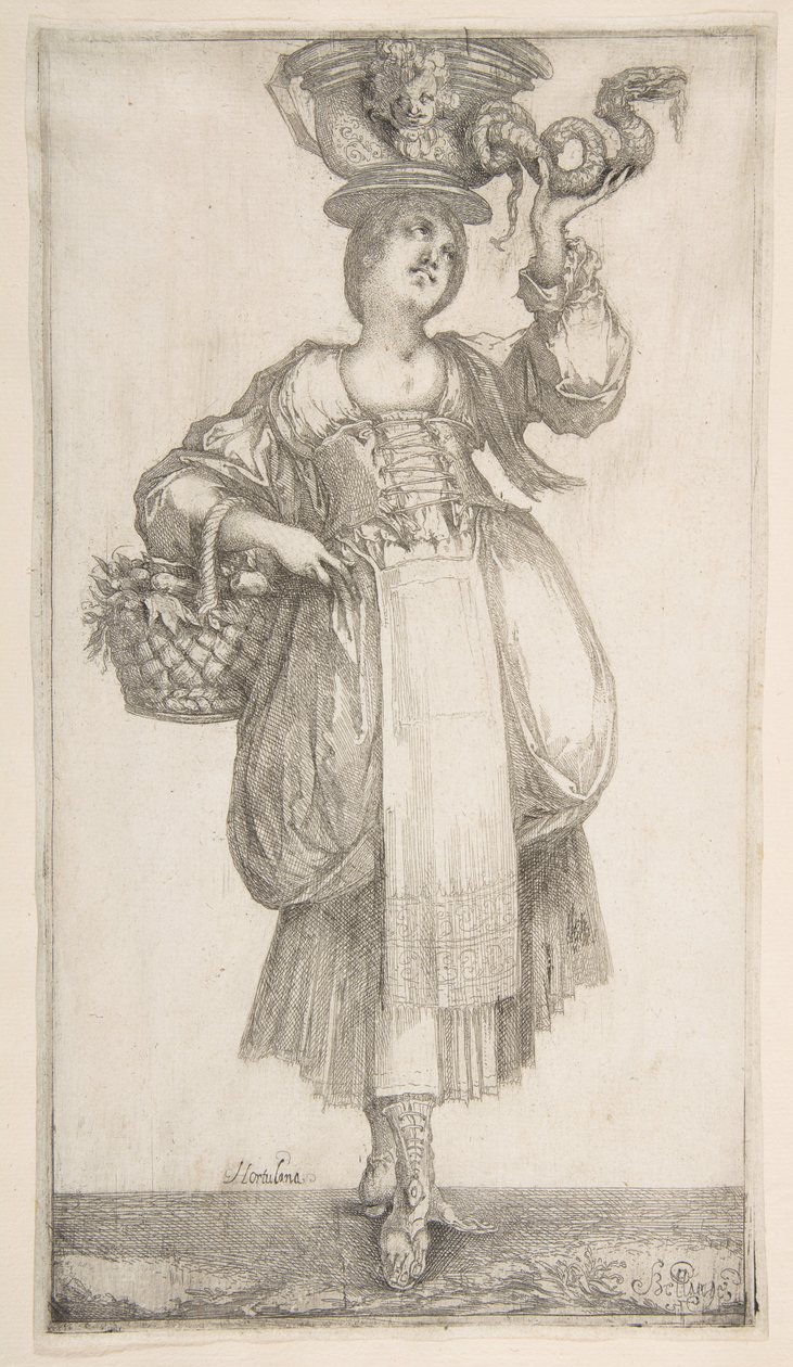 Hortulana, aus der Serie Hortulanae, 1611 von Jacques Bellange
