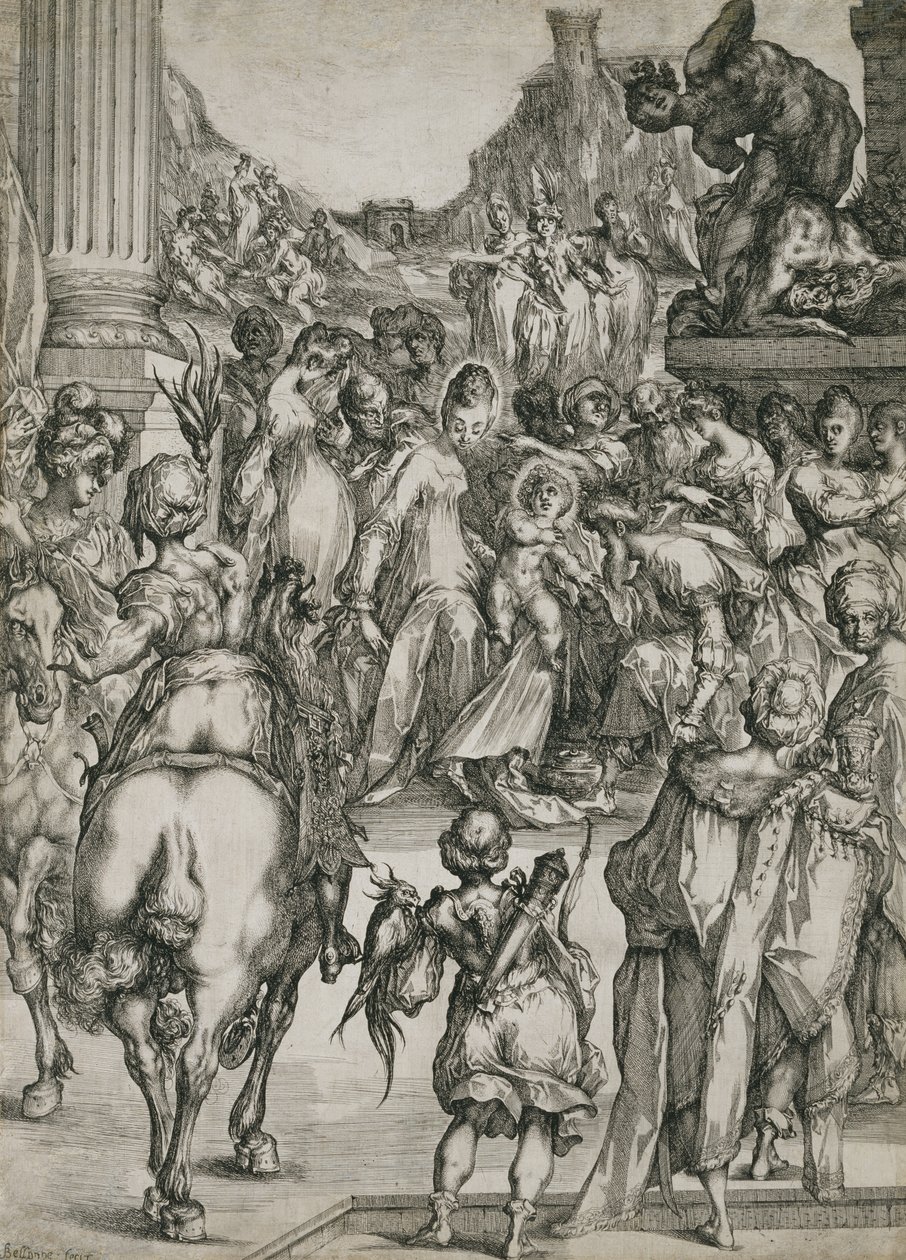 Die Anbetung der Könige, ca. 1614-17 von Jacques Bellange