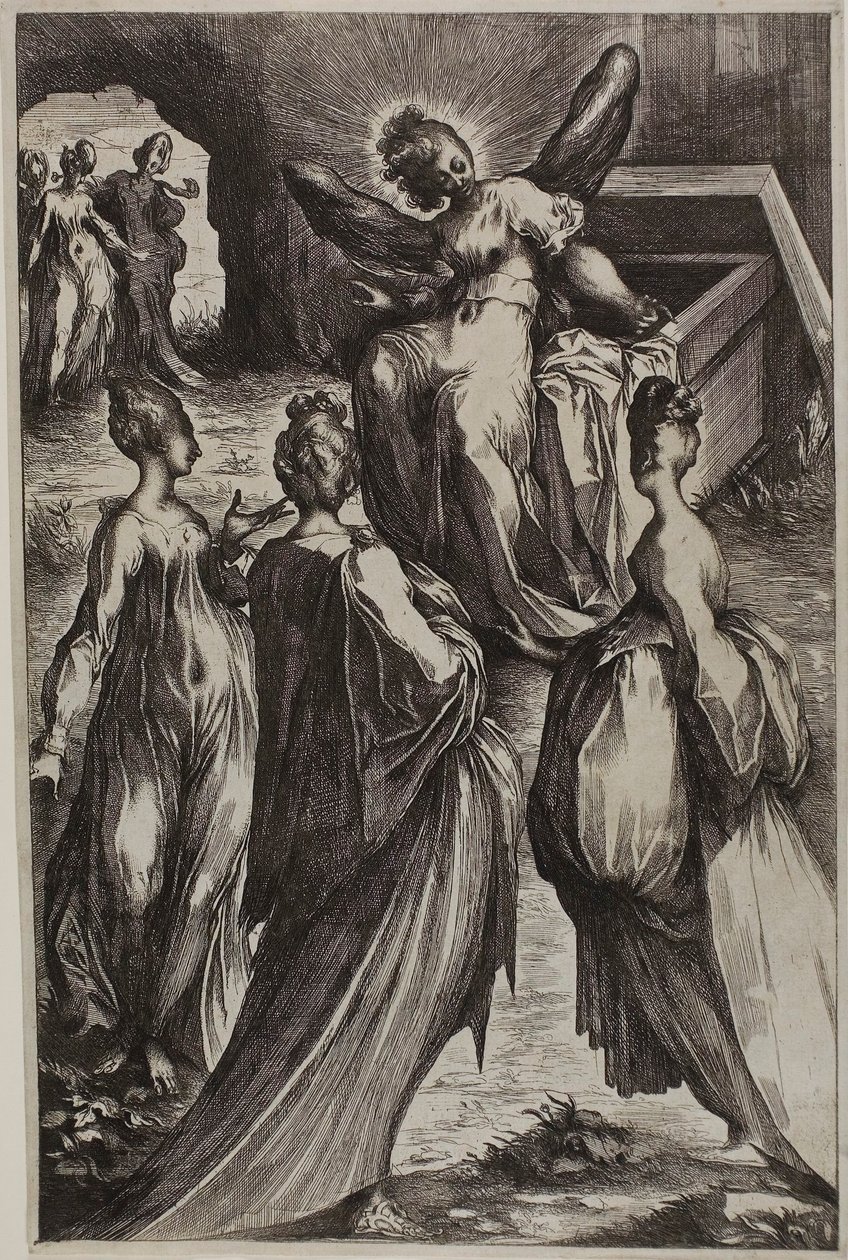 Die drei Marien am Grab mit dem Engel von Jacques Bellange