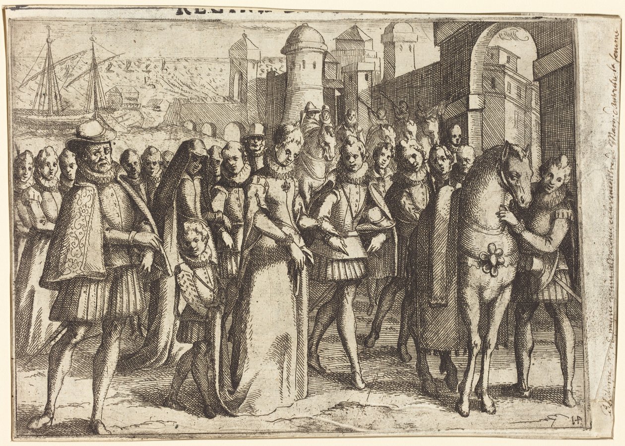 Ankunft in Valencia [recto] von Jacques Callot