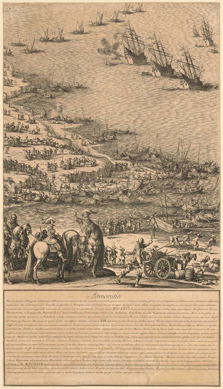 Ausschnitt aus "Belagerung der Zitadelle von St. Martin auf der Île de Ré" von Jacques Callot