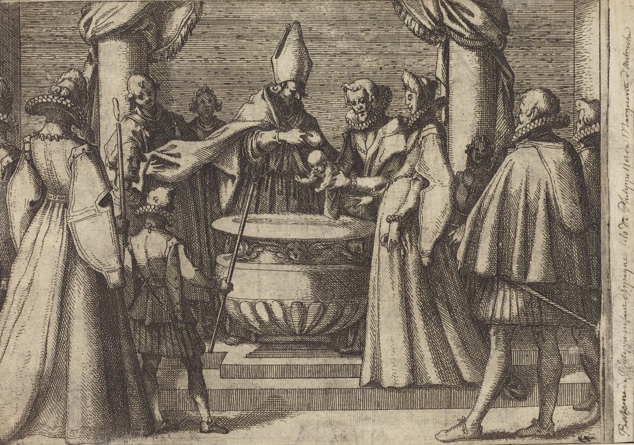 Taufe des Prinzen von Spanien [Rückseite] von Jacques Callot