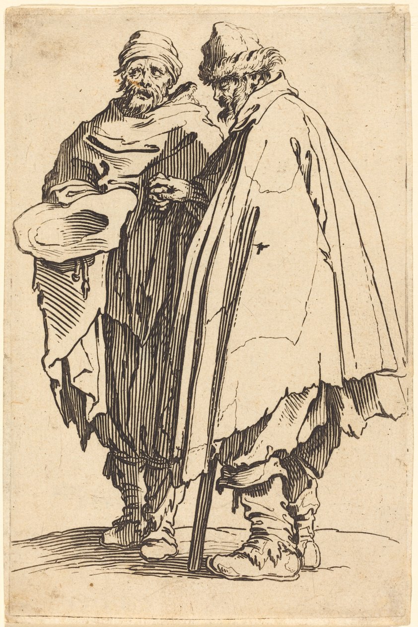Blinder Bettler und Begleiter, ca. 1622 von Jacques Callot