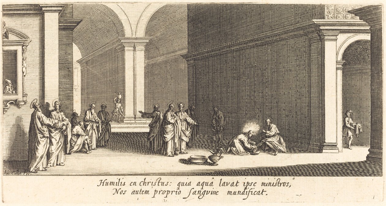 Christus wäscht den Aposteln die Füße von Jacques Callot