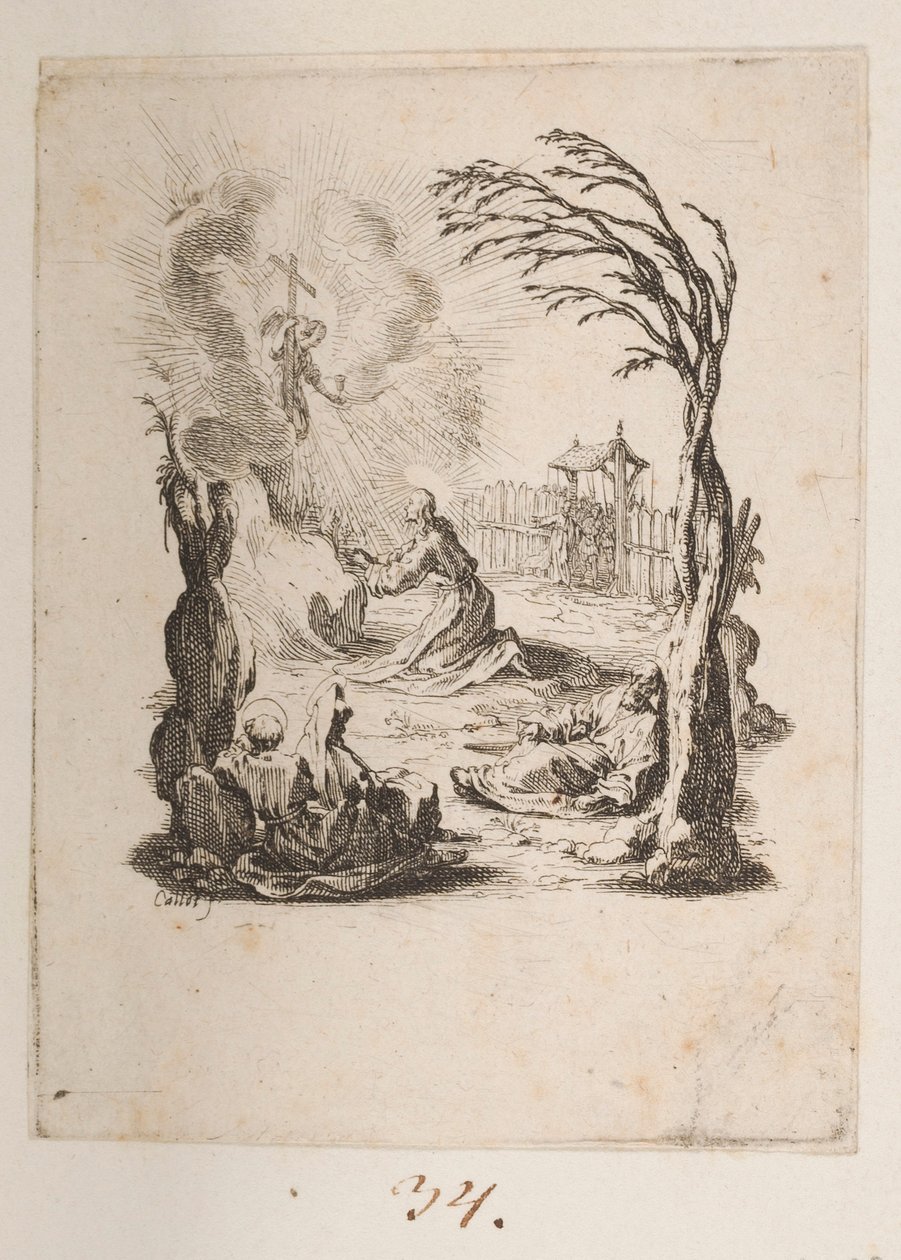 Christus im Garten der Oliven, Nr. 3 von 11 aus La Petite Passion von Jacques Callot
