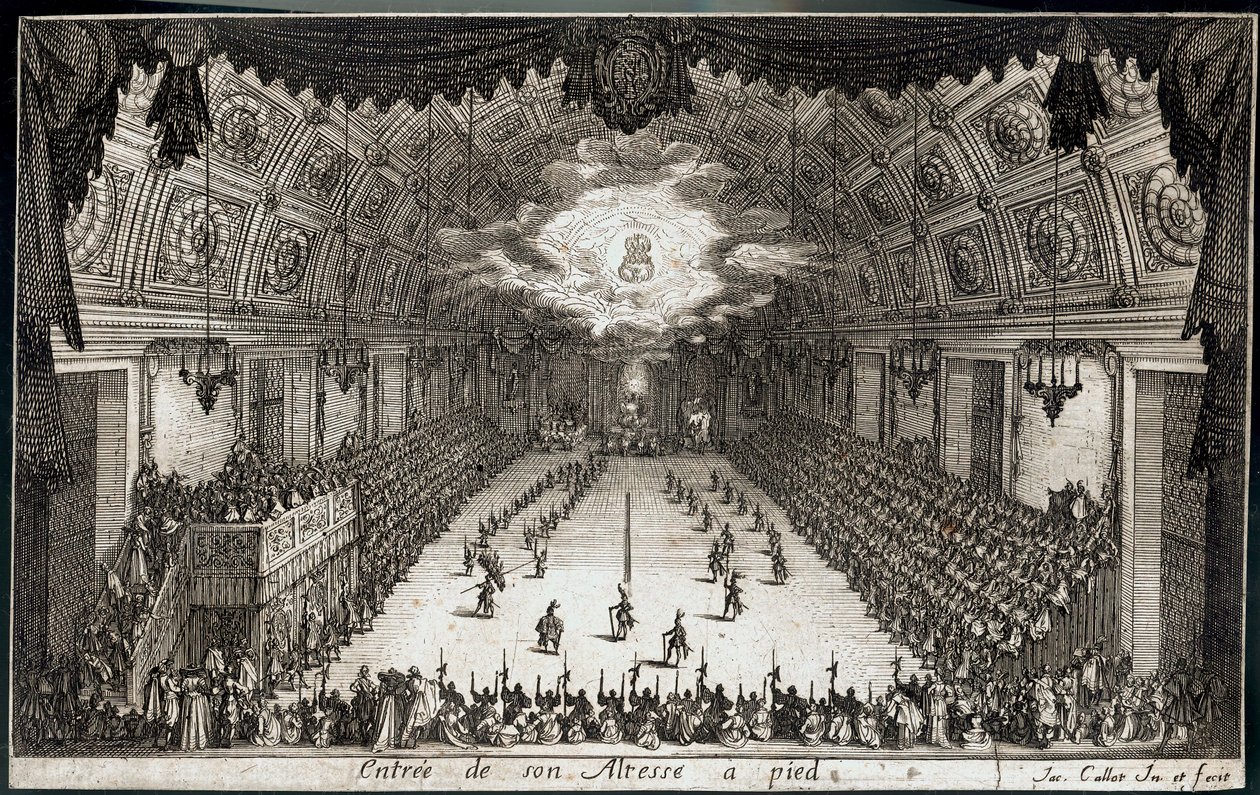 Kampf an der Barriere: Eintritt zu Fuß von Seiner Hoheit Herzog Karl IV. von Lothringen von Jacques Callot