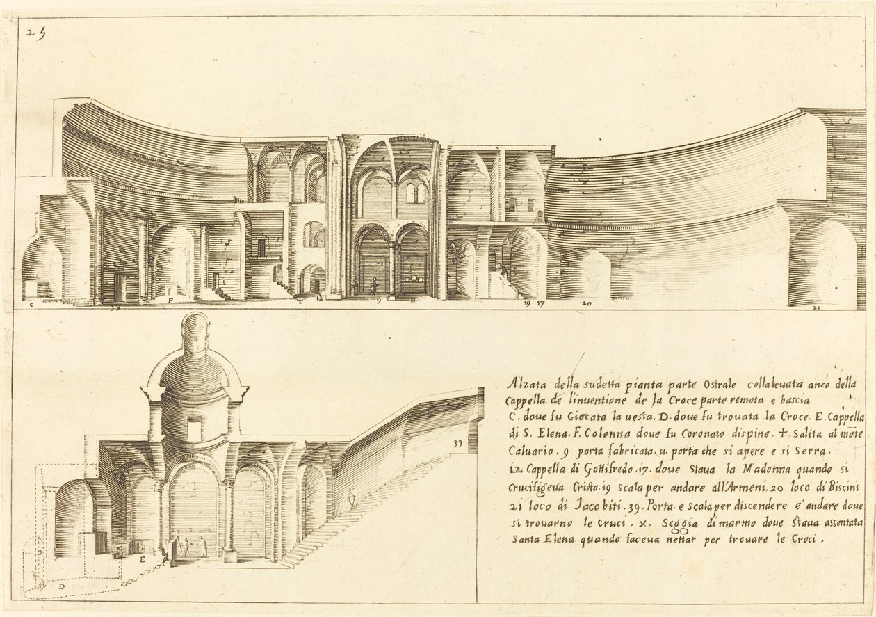 Erhebung der Kapelle der Kreuzauffindung von Jacques Callot