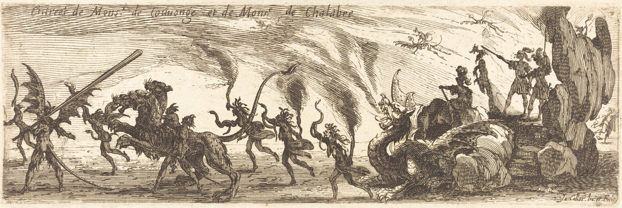 Einzug von M. de Couvonge und M. de Chalabre [extra Platte] von Jacques Callot