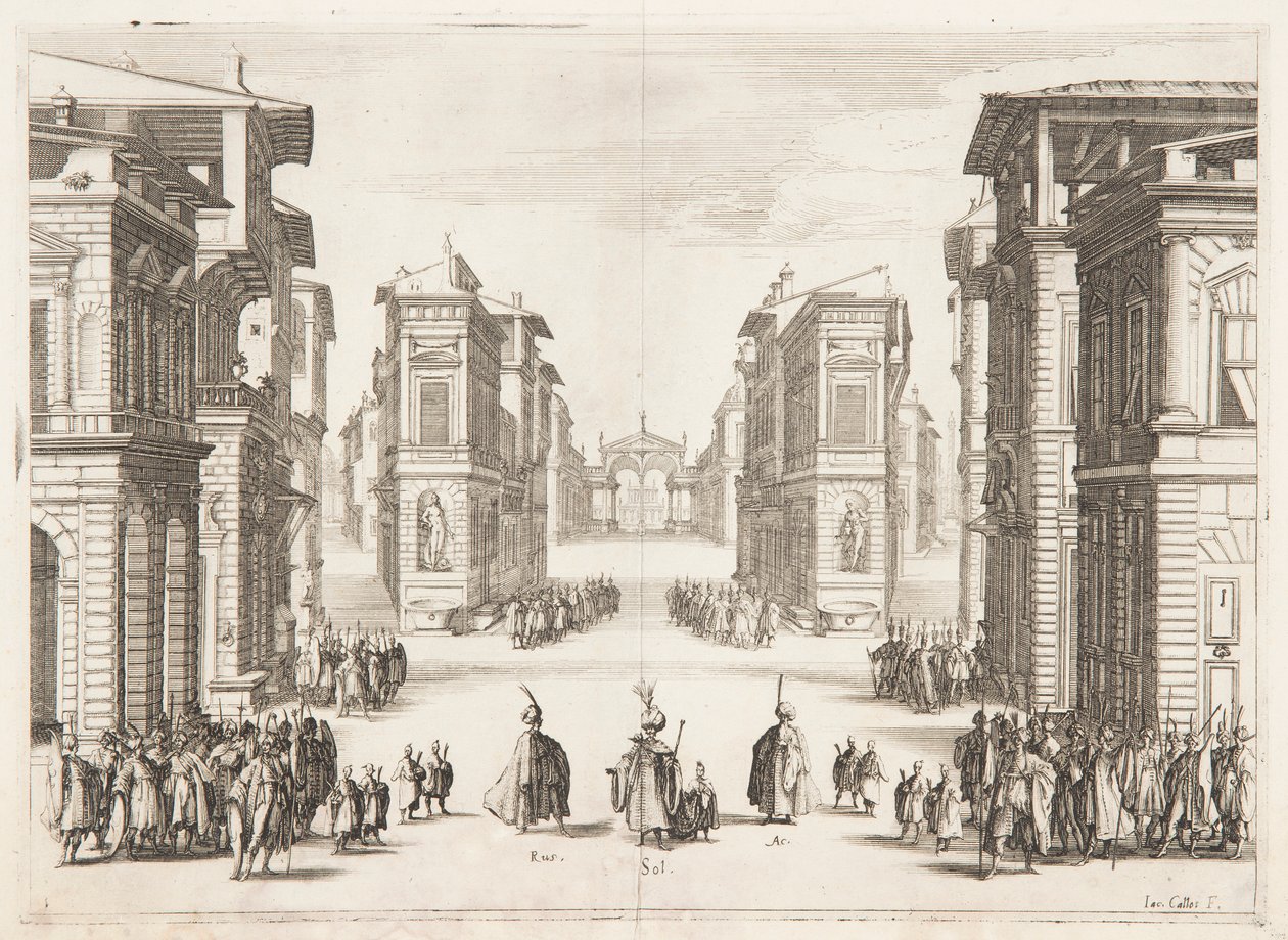 Erster Akt von Soliman von Jacques Callot