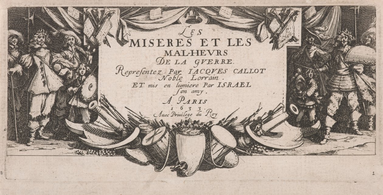 Frontispiz für Les Grandes misères de la guerre von Jacques Callot