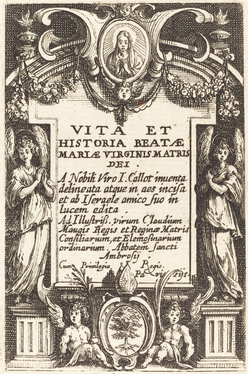 Frontispiz für "Das Leben der Jungfrau" von Jacques Callot