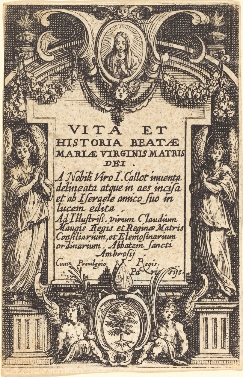 Frontispiz für "Das Leben der Jungfrau" von Jacques Callot