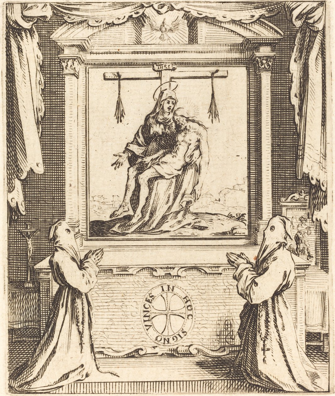 Frontispiz für den Orden der Weißen Büßer in Nancy von Jacques Callot
