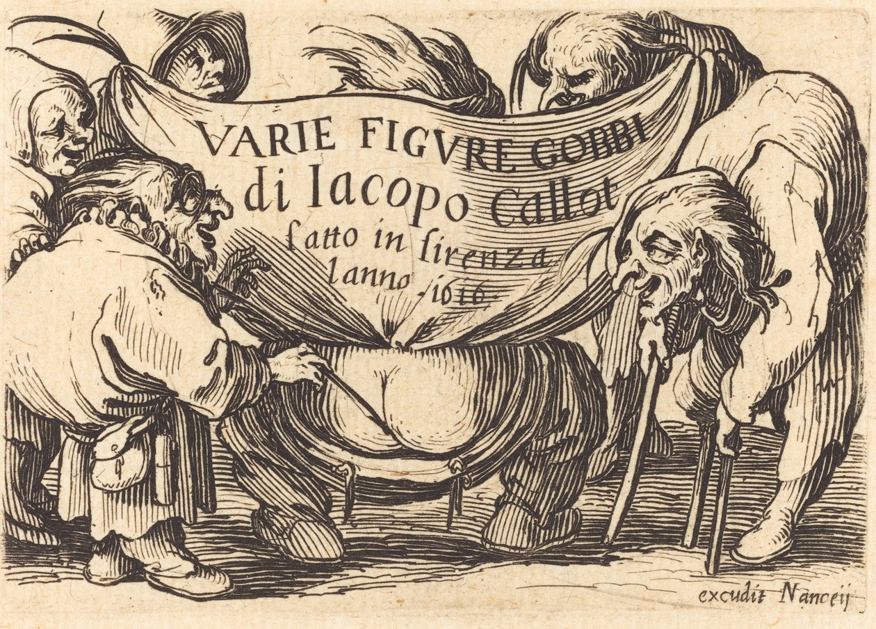 Frontispiz für "Varie Figure Gobbi" ("Verschiedene Bucklige Figuren") von Jacques Callot