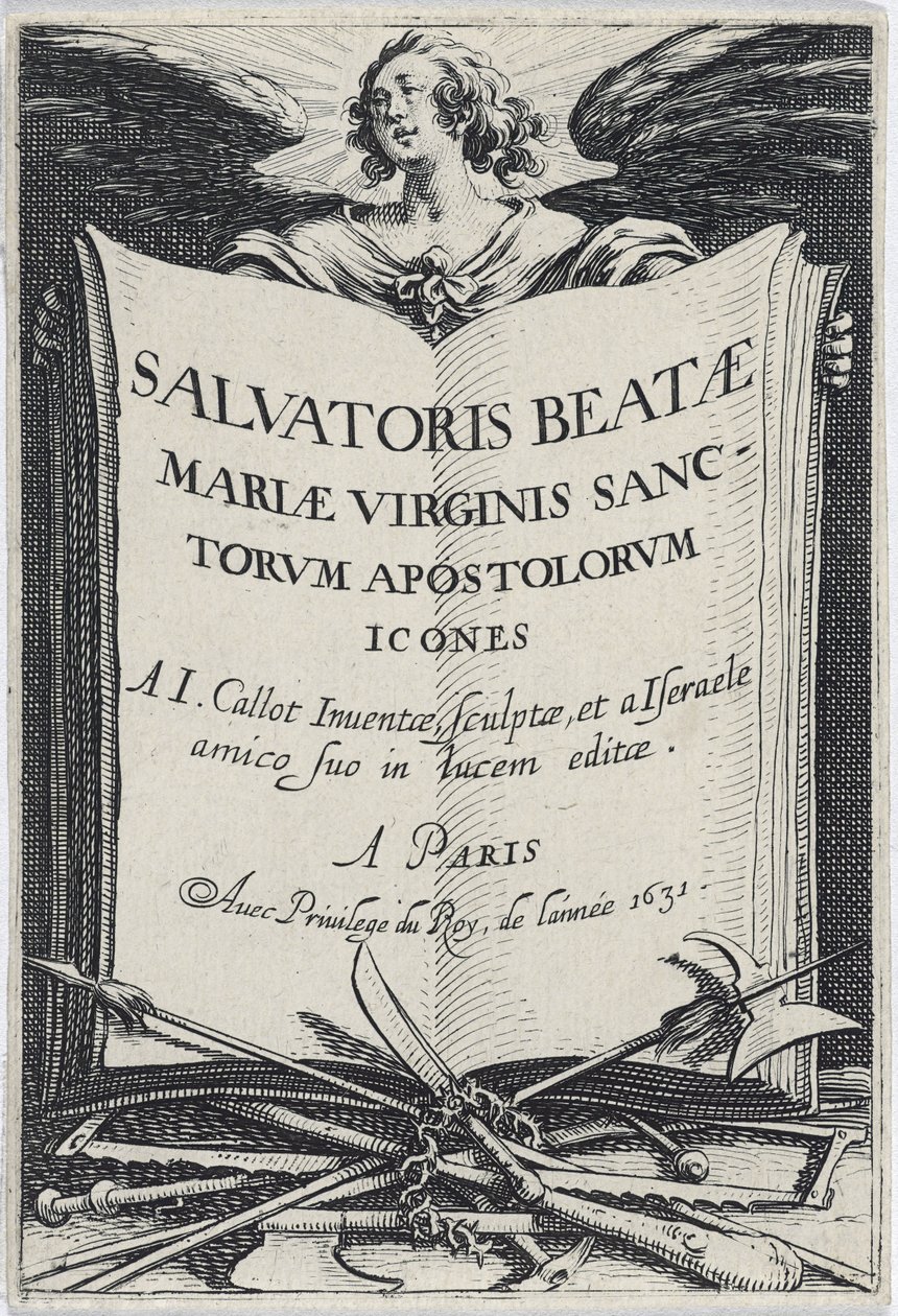 Frontispiz aus Les Grands Apôtres, 1631 von Jacques Callot