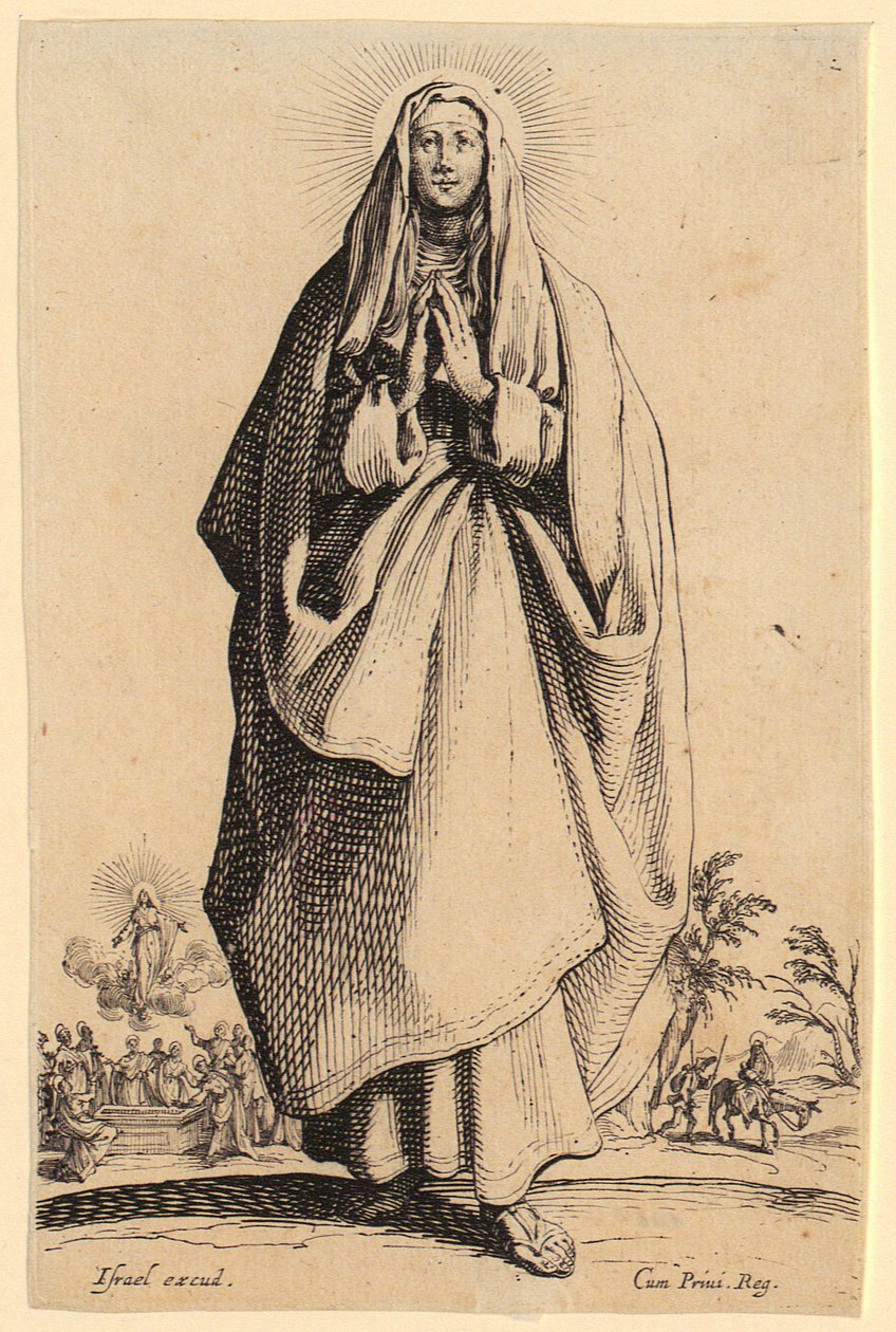 Frontispiz, Blatt 1 der Folge "Jesus, die zwölf Apostel und Maria" von Jacques Callot