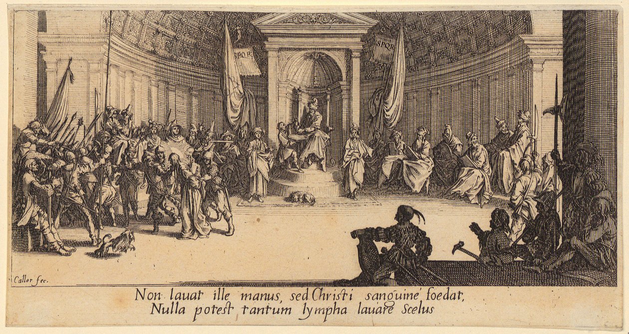 Fußwaschung, Blatt 1 der Folge "Die große Passion" von Jacques Callot
