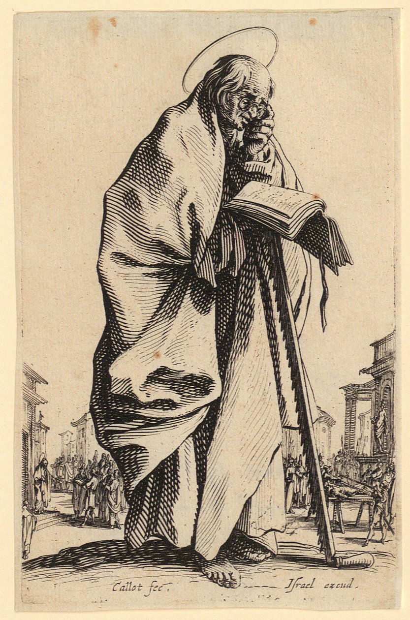 Heiliger Simon, Blatt 14 der Folge „Jesus, die zwölf Apostel und Maria“ von Jacques Callot