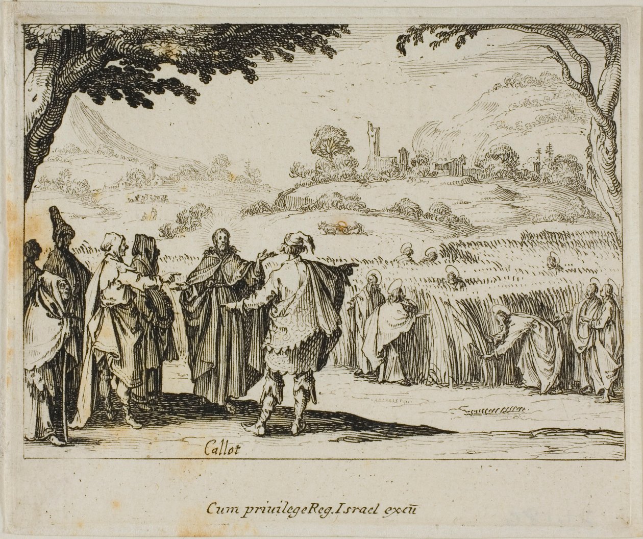 Jesus mit den Pharisäern, aus dem Neuen Testament von Jacques Callot