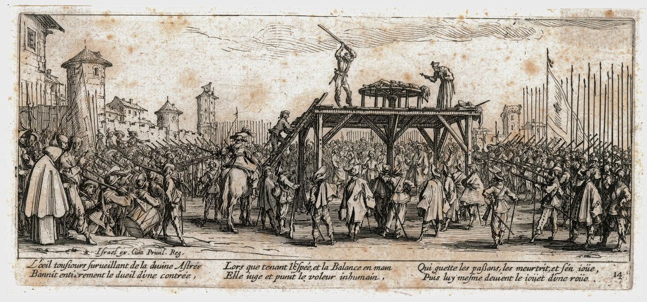 Les Misères et les Malheurs de la Guerre (Gravur) von Jacques Callot