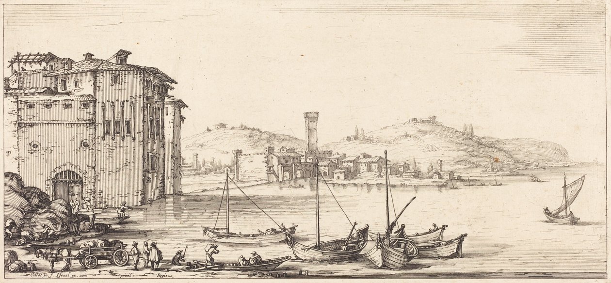 Verladen von Waren von Jacques Callot